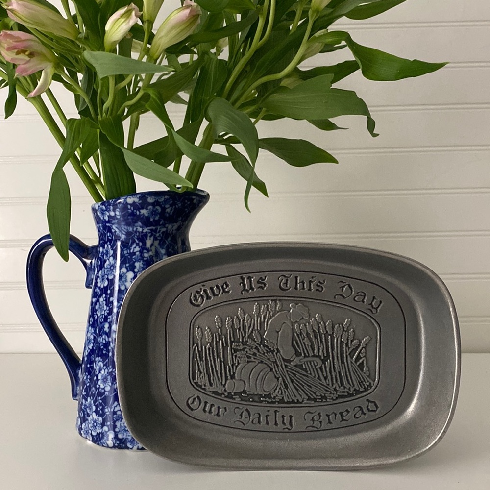 Give Us This Day pewter platter